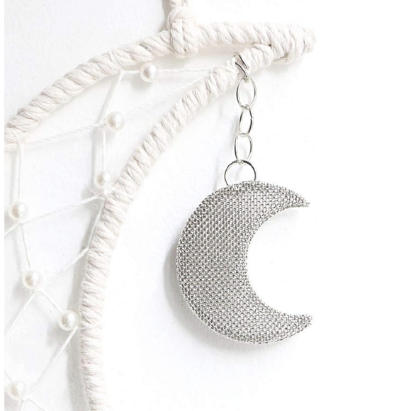 Macrame Wall Hanging Moon Fairy String Light Deco - Picture 5 of 8